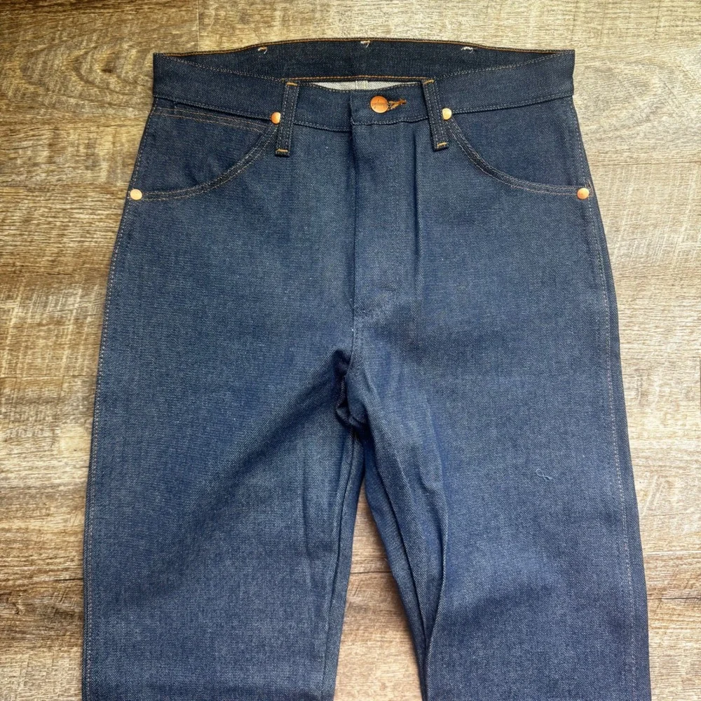 Wrangler 13MWZ Cowboy Cut Jeans 29x34 Original Fit Dark Wash Blue Rigid Denim